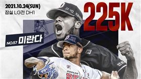 ▲斗山熊Ariel Miranda（米蘭達）單季225次三振改寫韓職紀錄。（圖／取自斗山熊FB）