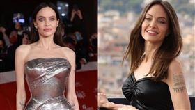 安潔莉娜裘莉疑似沒有穿BRA或是胸貼。（圖／翻攝自justjared　IG）