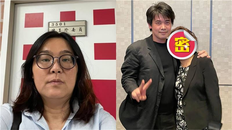 陳玉珍黑絲洋裝挽帥哥　網：撞臉女星