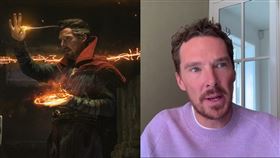 「奇異博士」班奈狄克康柏拜區驚傳確診。（圖／翻攝自LIVEKellyandRyan YouTube、索尼提供）