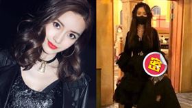 Angelababy日前帶兒子現身迪士尼樂園，兒子高顏值意外掀起網友熱議。（圖／翻攝自星探扒皮微博）