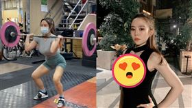 馬尾妹15秒舉重片「超彈」！晃暈老司機　本尊IG被神出（圖／翻攝自idumbo2305 IG）