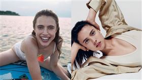 瑪格莉特庫利昨（27日）曬出品牌代言照，全裸上陣大秀纖細身材。（圖／翻攝自margaretqualleyIG）