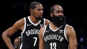 ▲哈登（James Harden）、杜蘭特（Kevin Durant）合得39分，籃網不敵熱火。（圖／美聯社／達志影像）
