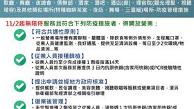 ▲1102起無陪侍服務者，符合防疫管理得有條件開放（圖／中央流行疫情指揮中心提供）