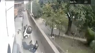 行車記錄器曝！砂石車被控輾殺騎士