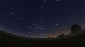 台北市立天文館表示，金星將在30日凌晨抵達「東大距」位置。（圖／台北市立天文館提供）
