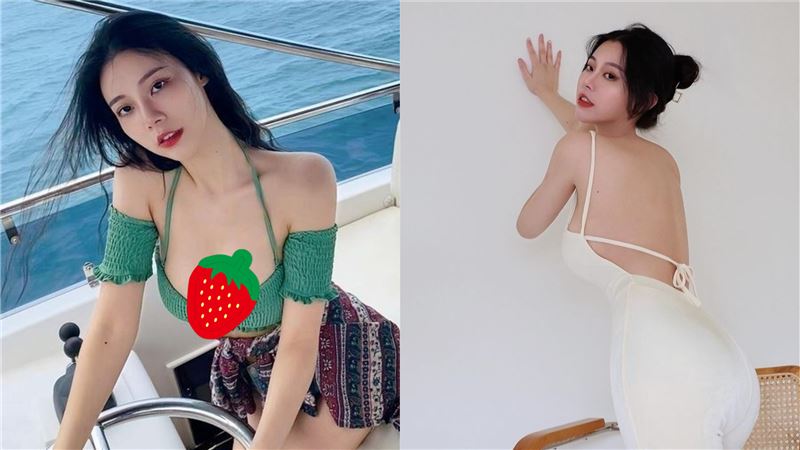 乳溝女神貼牆狂蹭　一轉身洩春光辣暈