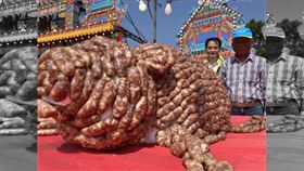 40斤香腸掛滿身！建醮神豬超級吸睛（圖／翻攝畫面）