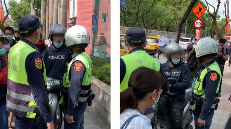 人行道逆向騎車　男被攔下跳針嗆警察