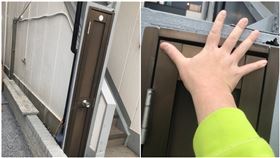 日本街頭冒「紙片窄門」！寬度僅20公分　真實功用曝光了（圖／翻攝自@tsugsan推特）