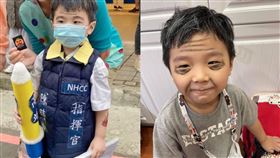 萬聖節小朋友扮成衛福部長陳時中，萌樣破表。（圖／網友提供）