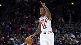 ▲德羅森（DeMar DeRozan）攻下全場最高32分，公牛「4巨頭」合得85分。（圖／美聯社／達志影像）