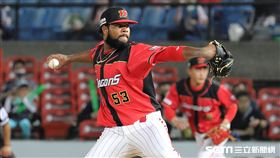 ▲味全龍投手柯西諾。（圖／記者劉彥池攝影）