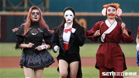 ▲樂天女孩巫苡瑄扮《奪魂鋸》角色。（圖／記者劉彥池攝影）