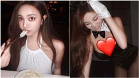 世新女神脫了！黑絲襪挺美胸　兔女郎裝辣爆全場 （圖／翻攝自lovelynnboo IG）