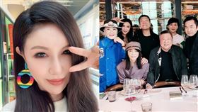 利菁/上海聚餐/左起夏台鳳、柴智屏、曹啟泰、方芳芳夫妻、黃舒駿、游鴻明。（圖／翻攝自Facebook／利菁 Regine）