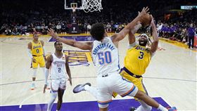 ▲戴維斯（Anthony Davis）攻下全場最高29分，湖人遭雷霆逆轉。（圖／美聯社／達志影像）