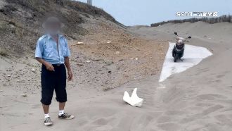 網美小徑變「沙丘」　騎士經過慘受困