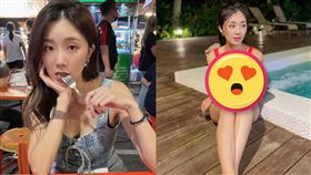 曾甜、廟會女神、泳裝。（圖／翻攝自曾甜粉絲團）