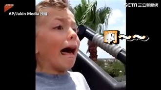 坐雲霄飛車驚聲尖叫　小男孩想下車