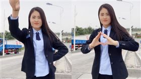 河南美女網紅「豫北女保安」。（圖／翻攝自微博）