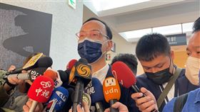 朱立倫出席中國書法學會60週年國際展及受訪（圖／國民黨提供）