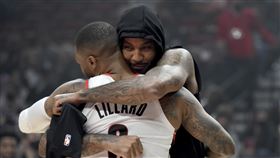 ▲「甜瓜」安東尼（Carmelo Anthony）對戰前東家拓荒者。（圖／美聯社／達志影像）