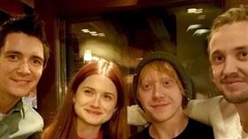 榮恩、金妮、馬份。(圖/翻攝自湯姆費爾頓ig)
