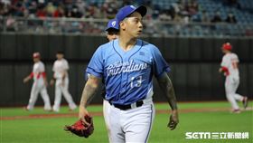 ▲富邦悍將先發投手陳鴻文6局下掉3分。（圖／記者劉彥池攝影）