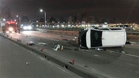 新北,三重,酒駕,安全島,（圖／翻攝畫面）