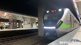 被喻為「史上最美區間車」EMU900型通勤電聯車，今天1日首航，亮點包含無障礙車廂、自行車友善車廂、孕婦專用座位，且座椅更舒適、柔軟。（圖／記者陳宜加攝影）