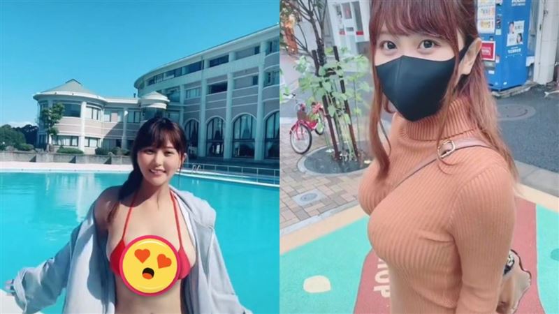 比基尼包不住　女大生雙球狂晃全網暈