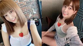 陳伊昨（7日）曬出身穿激短貼身洋裝的火辣照。（圖／翻攝自bobeyiyiIG)