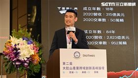 ▲Kymco董事長柯勝峯以特斯拉(Tesla)為例說明資本運作的重要。（圖／鍾釗榛攝影）