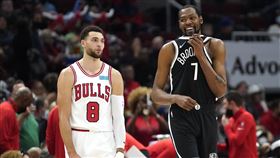 ▲杜蘭特（Kevin Durant）轟38分，不敵公牛「4巨頭」合力攻下74分。（圖／美聯社／達志影像）