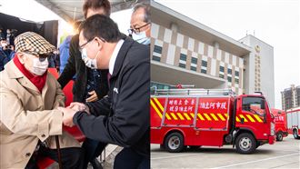 總價近1億！阿土伯豪捐22輛消防車