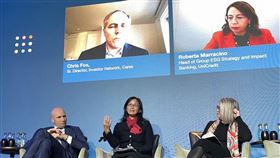 國泰金控投資長程淑芬（中）於WCS擔任與談人，左為 Peter Boeskov, Chief Commercial Officer, Danish Credit Export Credit Agency (EKF)、右為 Rachel Pallett, Business Development Director, Splrax-Sarco Engineering Plc（圖／國泰金控提供）