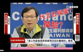 莊人祥遭盜臉賣壯陽藥。（圖／翻攝自國會直播）