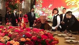 竹聯幫幫主「么么」黃少岑72歲壽宴，在東方文華席開67桌。民眾提供