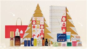 新光三越除了號召彩妝、保養、香氛共29大品牌聯手打造全台獨家的專屬耶誕倒數日曆《金燦奇蹟倒數日曆》。（圖／業者提供）