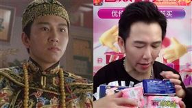 現年56歲的溫兆倫直播賣貨。微博