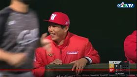 葉君璋比賽中笑開懷。（圖／翻攝自CPBL TV）