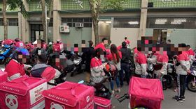 foodpanda,熊貓罷工。（圖／外送員提供）打碼處理
