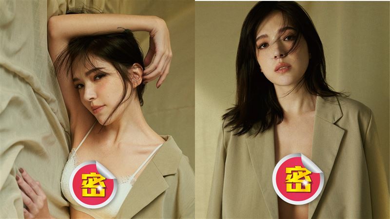 許瑋甯大膽脫了　深溝一條線全看光