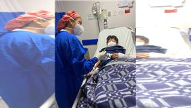 ▲台灣女將楊合貞在世界競速溜冰錦標賽遭對手衝撞受傷，緊急在當地開刀，16日抵台治療。（圖／翻攝自吳炯助臉書）