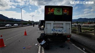 疑車速快沒注意！騎士撞清潔車手腳斷