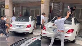 台中「球棒少年團」4煞砸賓士！動機曝光　30秒片瘋傳(圖／翻攝自記者爆料網)