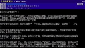 新竹市,潑尿,轎車,摩托車（圖／翻攝自PTT，Google Map）