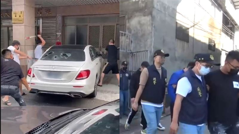 台中球棒4煞砸車　被害人竟是警妻兒